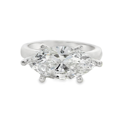 Marquise Diamond East-West Solitaire Engagement Ring