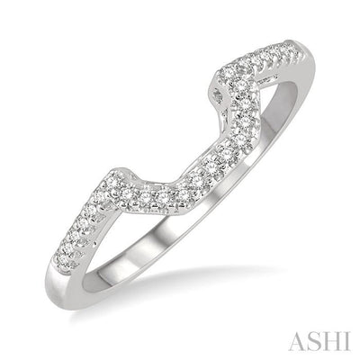 Curved Diamond Wedding Band