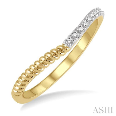 Rope Diamond Wedding Band
