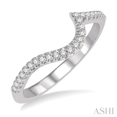 Curved Diamond Wedding Band