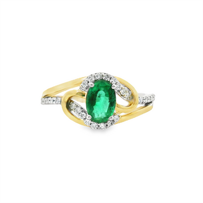 Emerald & Diamond Fashion Ring