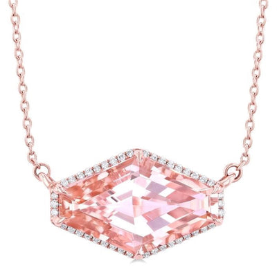 Morganite & Diamond Necklace