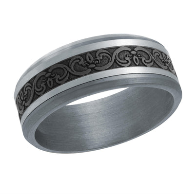 Men's Tantalum & Carbon Fiber Wedding Ring