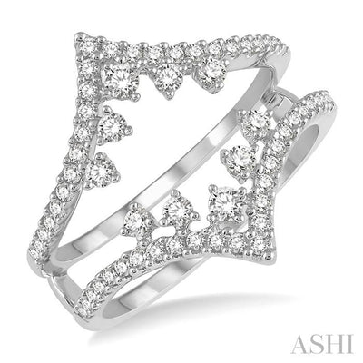 Chevron Diamond Insert Ring
