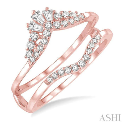 Chevron Baguette Diamond Insert Ring