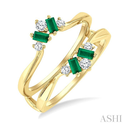 Gemstone & Diamond Insert Ring