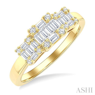 Princess Shape Past Present & Future Fusion Diamond Engagement Ring