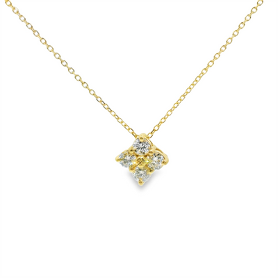 Diamond Floral Necklace