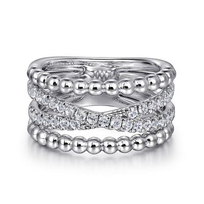 Bujukan Sterling Silver White Sapphire Fashion Ring