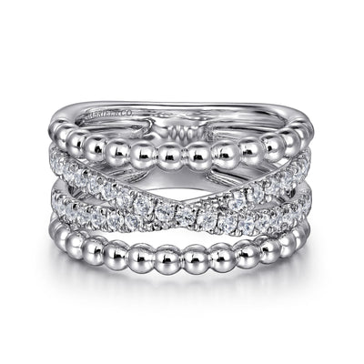Bujukan Sterling Silver White Sapphire Fashion Ring