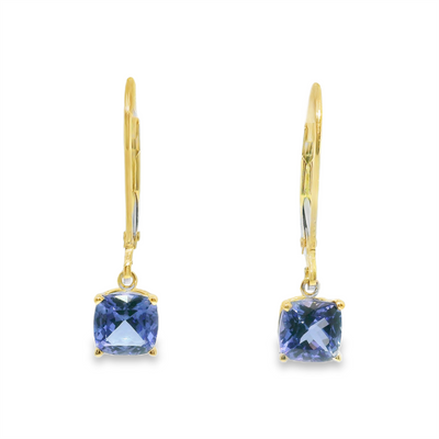 Tanzanite Lever Back Earrings