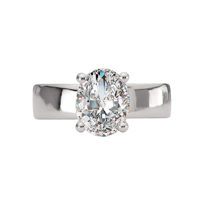 Oval Diamond Hidden Halo Engagement Ring
