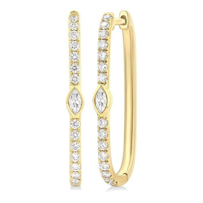 Diamond Hoop Earrings