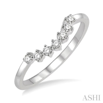 Curved Diamond Wedding Band