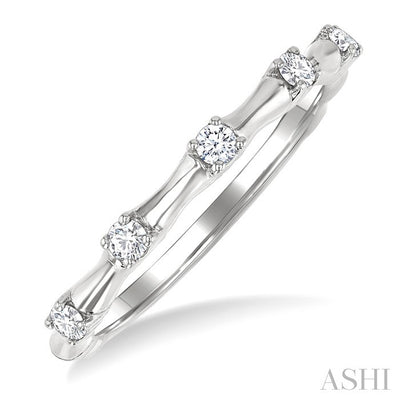 Stackable Diamond Fashion Bamboo Ring