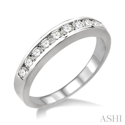 Channel Set Diamond Wedding Band