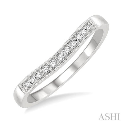 Curved Diamond Wedding Band