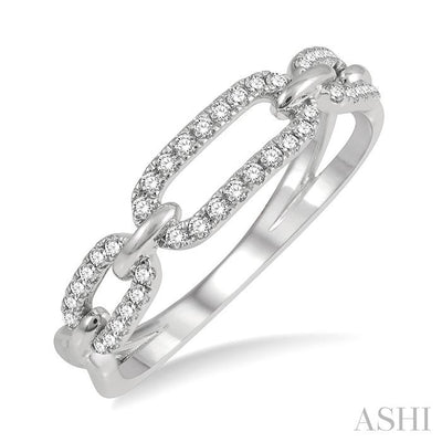 Paperclip Diamond Fashion Ring