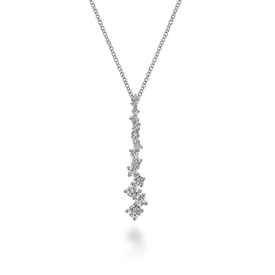 Diamond Vertical Cluster Pendant