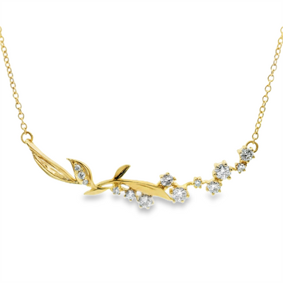 Nature-Inspired Curved Bar Necklace