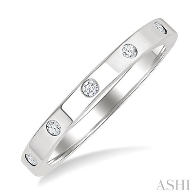 Flush Bezel Set Diamond Fashion Band
