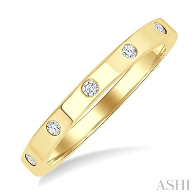 Flush Bezel Set Diamond Fashion Band