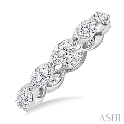 Marquise Shape East-West Eternity Diamond Wedding Band