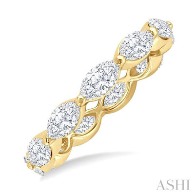 Marquise Shape East-West Eternity Diamond Wedding Band