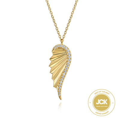 Diamond Angel Wing Pendant
