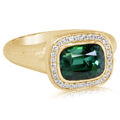 Mint Tourmaline & Diamond Fashion Ring