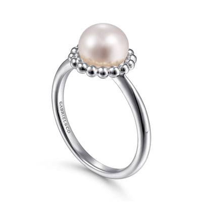 Bujukan Sterling Silver Pearl Fashion Ring