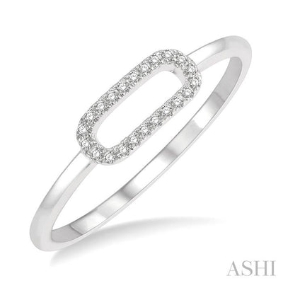Paperclip Diamond Fashion Ring