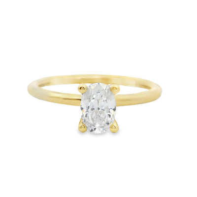 Oval Diamond Solitaire Engagement Ring