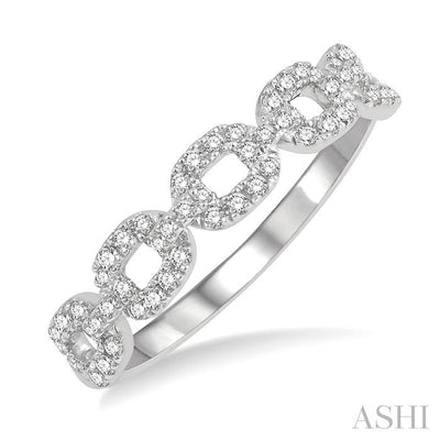 Stackable Paperclip Diamond Fashion Band