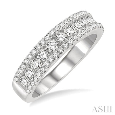 Channel Set Diamond Wedding Band