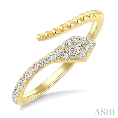 Bead Snake Diamond Fashion Open Ring