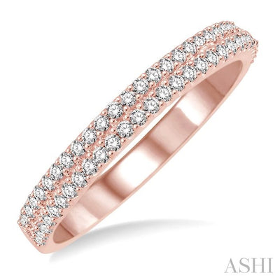 Two Row Diamond Wedding Band