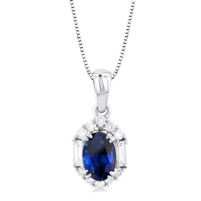 Sapphire & Diamond Pendant