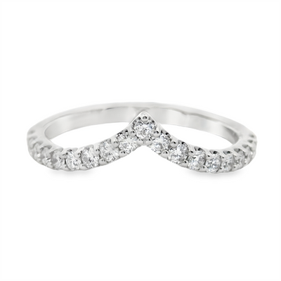 Chevron Diamond Wedding Ring