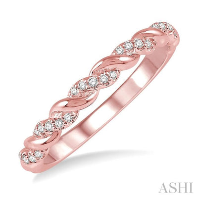 Swirl Stackable Diamond Wedding Band