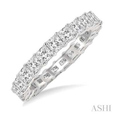 Princess Shape Eternity Diamond Wedding Band