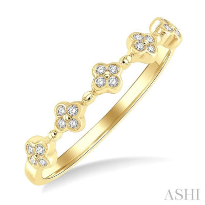 Stackable Clover Diamond Fashion Band