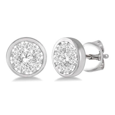 Lovebright Bezel Diamond Earrings