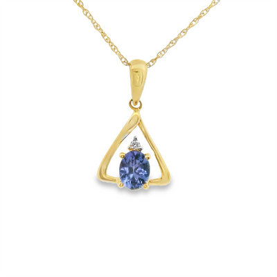 Tanzanite & Diamond Pendant