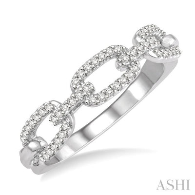 Paperclip Diamond Fashion Ring