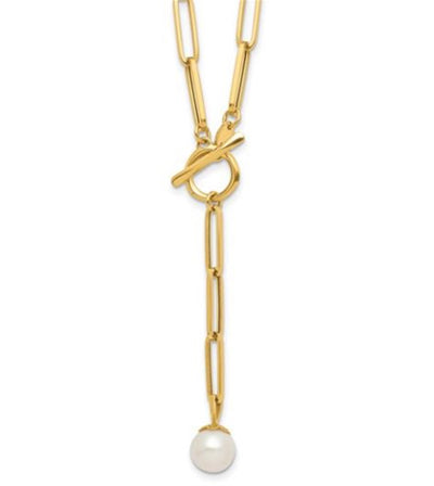 Pearl Paperclip Necklace