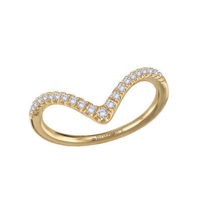 Diamond Chevron Wedding Ring