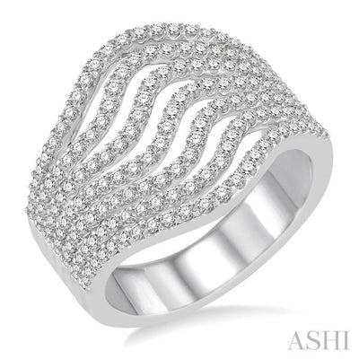 Multirow Diamond Fashion Ring