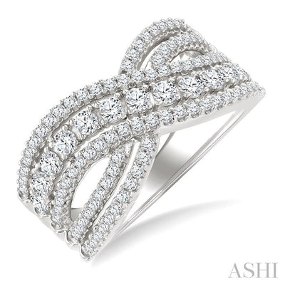 Criss Cross Bold Diamond Fashion Band