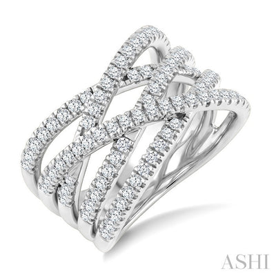 Criss Cross Bold Diamond Fashion Band